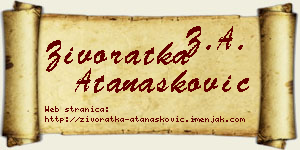Živoratka Atanasković vizit kartica